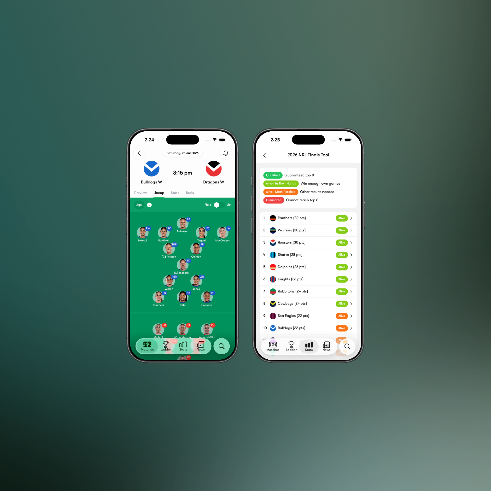July Update 2 - NRLW and Finals Tool